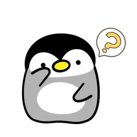 疑問を持つペンギン
